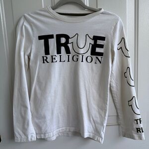 True Religion Long Sleeve Kids Shirt |‎ Size M | Logo Graphic